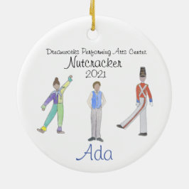 Personalisiertes Fritz/Solid/Blume Nutcracker Cera Keramik Ornament