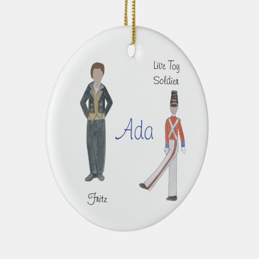 Personalisiertes Fritz/Solid/Blume Nutcracker Cera Keramik Ornament (Rechts)