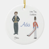 Personalisiertes Fritz/Solid/Blume Nutcracker Cera Keramik Ornament (Vorne)