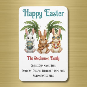 Personalisiertes Frohe Ostern Kreuzfahrt-Türschild Magnet