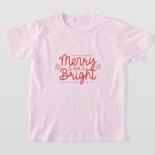 Personalisiertes Frohe und Helle Kinder Weihnachte T-Shirt