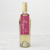 Personalisiertes frohe Weihnacht-Skript Flaschenanhänger (Auf Flasche)