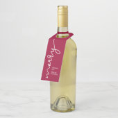 Personalisiertes frohe Weihnacht-Skript Flaschenanhänger (Angewinkelt)