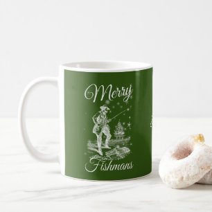 Personalisiertes Frohe Weihnachten Angeln Weihnach Kaffeetasse