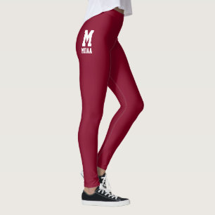 Personalisiertes Frohe Weihnachten Burgunderweiß E Leggings