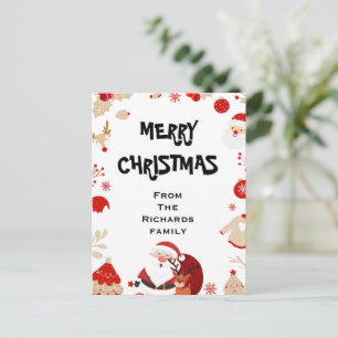 Personalisiertes Frohe Weihnachten Familienname Cu
