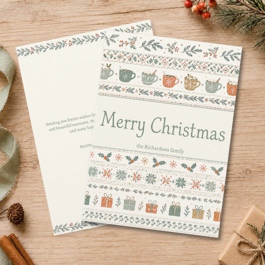 Personalisiertes Frohe Weihnachten Feiertagsmuster