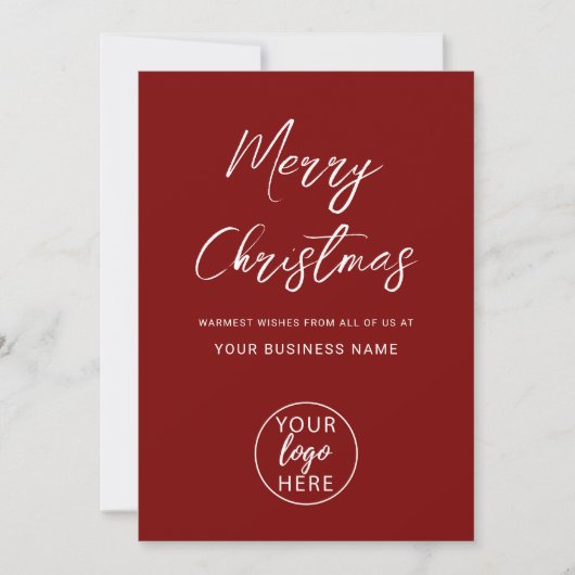 Personalisiertes Frohe Weihnachten Firmenlogo (Vorderseite)