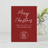 Personalisiertes Frohe Weihnachten Firmenlogo (Stehend Vorderseite)