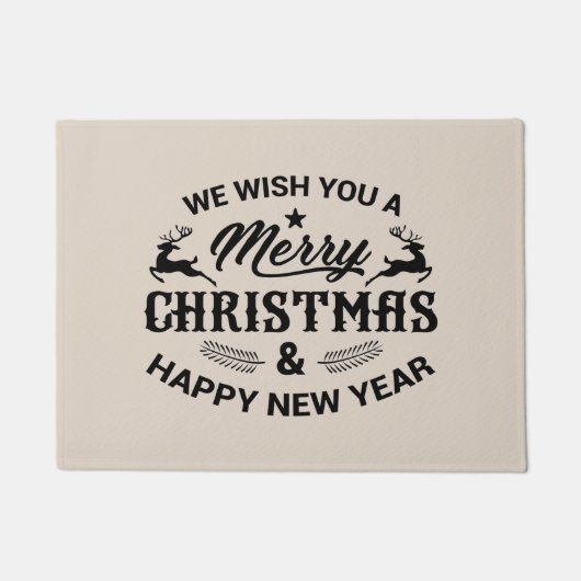 Personalisiertes Frohe Weihnachten Fußmatte (Vorderseite)