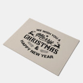Personalisiertes Frohe Weihnachten Fußmatte (Schrägansicht)