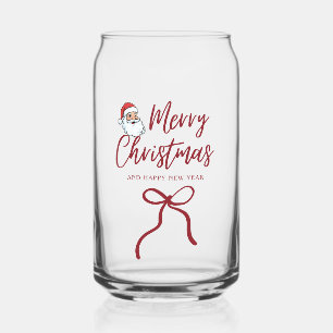 Personalisiertes Frohe Weihnachten Glas - Feiertag