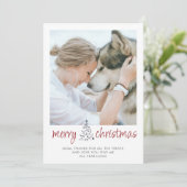 Personalisiertes Frohe Weihnachten Hundemutter Hau (Stehend Vorderseite)