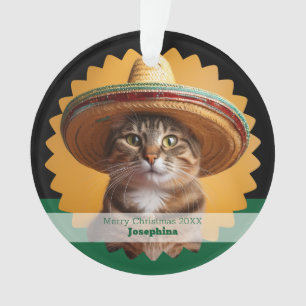 Personalisiertes Frohe Weihnachten Katze Ornament