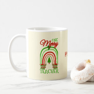 Personalisiertes Frohe Weihnachten Lehrer Weihnach Kaffeetasse