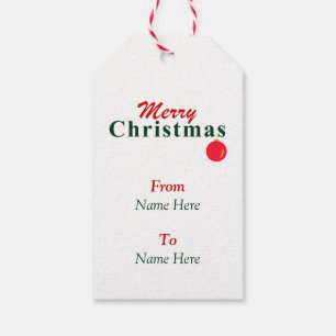 Personalisiertes Frohe Weihnachten, Ornament Rot G Geschenkanhänger