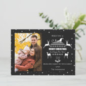 Personalisiertes frohe Weihnachten und glückliches (Stehend Vorderseite)