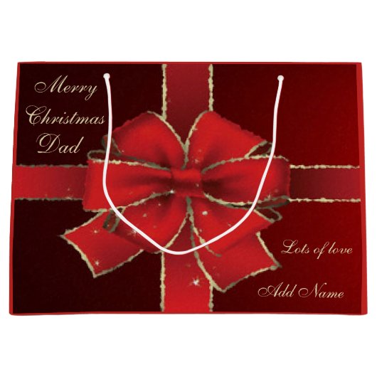 Personalisiertes Frohe Weihnachtsgeschenk-Design Große Geschenktüte (Vorderseite)