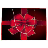 Personalisiertes Frohe Weihnachtsgeschenk-Design Große Geschenktüte (Rückseite)