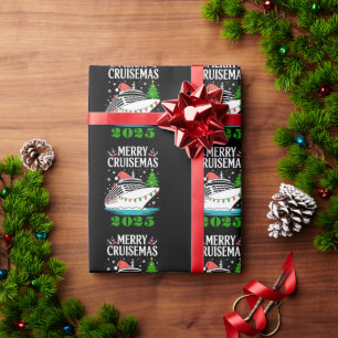 Personalisiertes Frohes Cruisemas Kreuzfahrtschiff Geschenkpapier