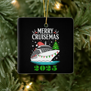 Personalisiertes Frohes Cruisemas Kreuzfahrtschiff Keramikornament