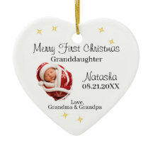 Personalisiertes Frohes erstes Weihnachten Enkelin