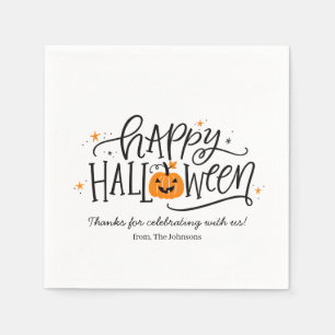Personalisiertes Frohes Halloween Serviette