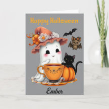 Personalisiertes Frohes Halloween Süßer Geist, Kat