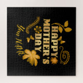 Personalisiertes Frohes Muttertagsgeschenk Gold Fl Puzzle (Horizontal)