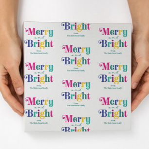 Personalisiertes Frohes und Helles Weihnachtsfest Geschenkpapier