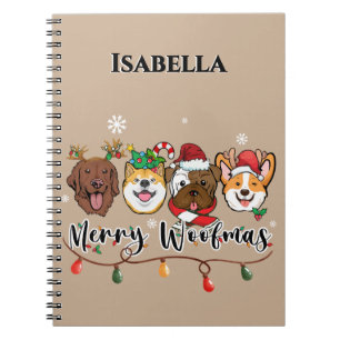 Personalisiertes Frohes Woofmas Notizbuch Notizblock