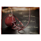 Personalisiertes fröhliches Weihnachtsgeschmack Große Geschenktüte (Rückseite)