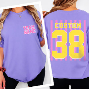 Personalisiertes Front-Back-Sportteam T-Shirt