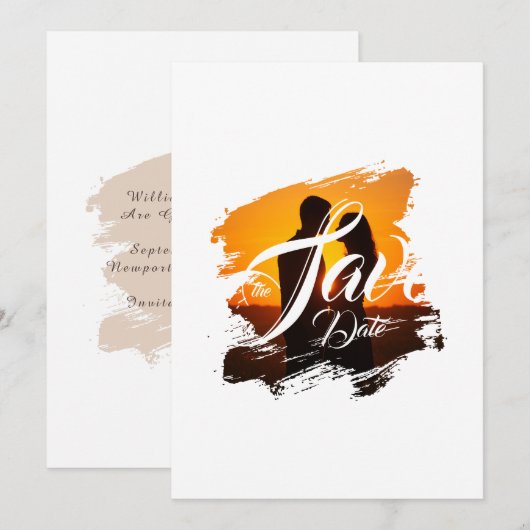 Personalisiertes Frontfoto Save-the-Date Save The Date (Vorne/Hinten)