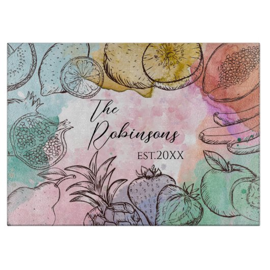 Personalisiertes Fruchtfest Schneidebrett (Vorderseite)