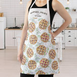 Personalisiertes Fruchtpiemuster, benutzerdefinier Schürze<br><div class="desc">Eine niedliche Schürze mit einem Nachtisch aus Obstkuchen. Personalisieren Sie das Programm mit 2 Zeilen benutzerdefiniertem Text. Ideal für einen Konditorei Koch,  Oma,  Mama oder jeden,  der Lieben Backen und Kuchen.</div>