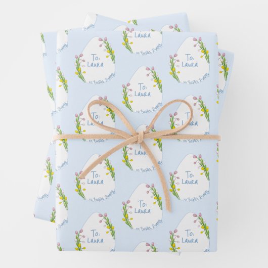 Personalisiertes Frühgeburteneier Geschenkpapier Set (Beispiel)