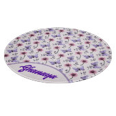 Personalisiertes Frühlings-Schmetterling-Blumenges Schneidebrett (Ecke)