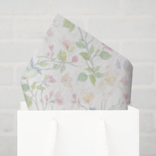 Personalisiertes Frühlingsvogel-Blumen-Seidenpapie Seidenpapier