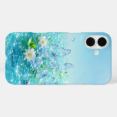 Personalisiertes Frutiger Aero Blumen iPhone Case (Rückseite (Horizontal))