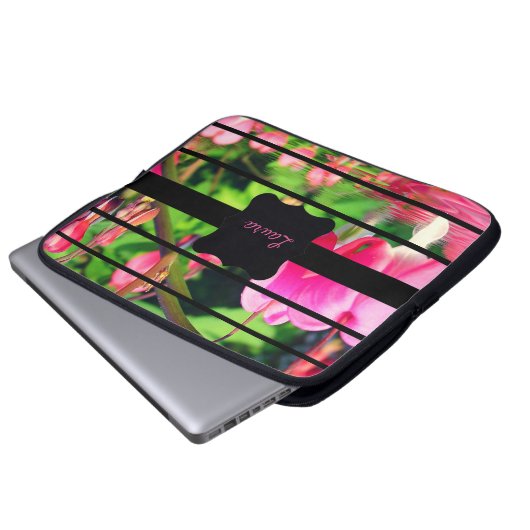 Personalisiertes Fuchsiendesign Laptopschutzhülle (Vorne Knopf)