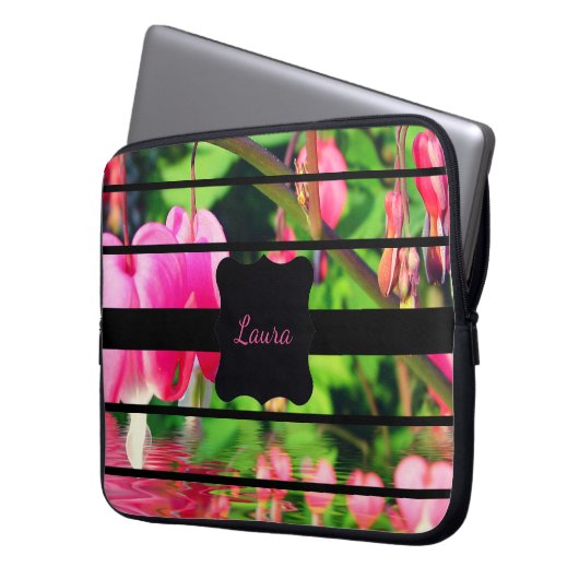 Personalisiertes Fuchsiendesign Laptopschutzhülle (Vorderseite Links)