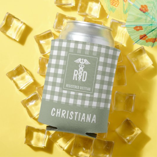 Personalisiertes FuE-Register Kariertes Muster Dosenkühler (In Situ Sommer)