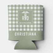 Personalisiertes FuE-Register Kariertes Muster Dosenkühler (Rückseite)