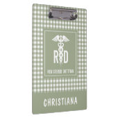 Personalisiertes FuE-Register Kariertes Muster Klemmbrett (Rechts)