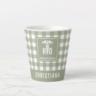 Personalisiertes FuE-Register Kariertes Muster Milchtasse