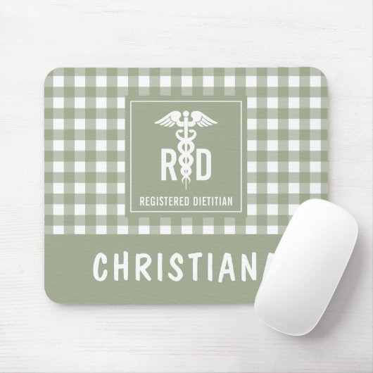 Personalisiertes FuE-Register Kariertes Muster Mousepad (Mit Mouse)