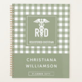 Personalisiertes FuE-Register Kariertes Muster Planer (Vorderseite)