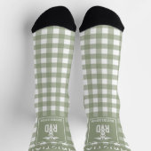 Personalisiertes FuE-Register Kariertes Muster Socken (Oben)