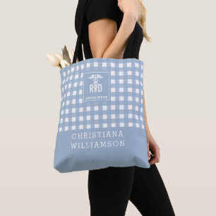 Personalisiertes FuE-Register Kariertes Muster Tasche